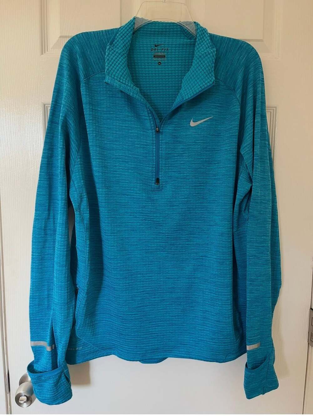 Nike Dri-FIT 1/2 Zip Pullover Size XL Blue Athletic Running Shirt